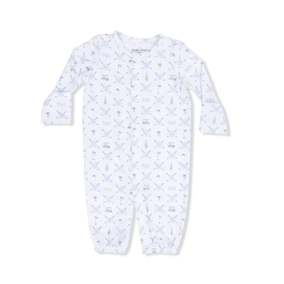 Golf Trellis Blue Convertible Gown 0-3M
