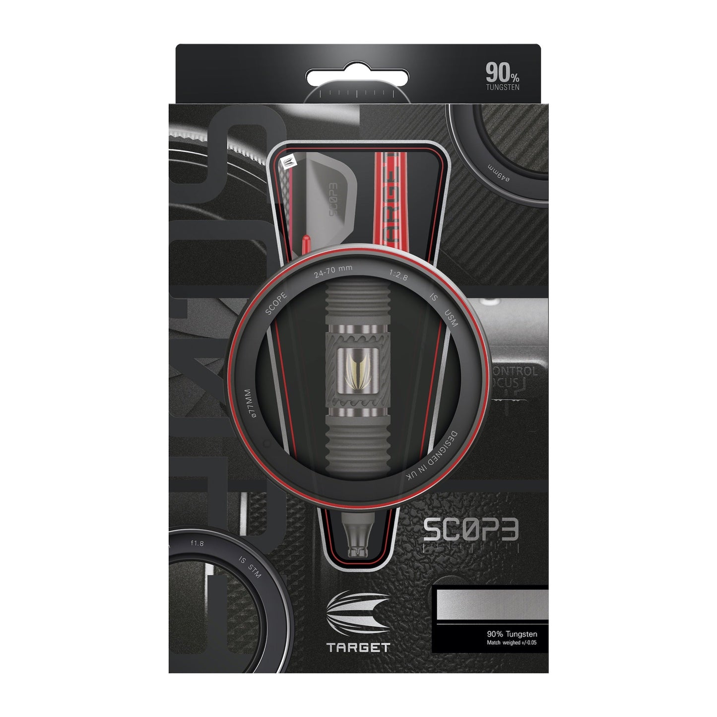 TARGET - Scope SP01 Swiss Point Steel Tip Darts - 90% Tungsten - 23g