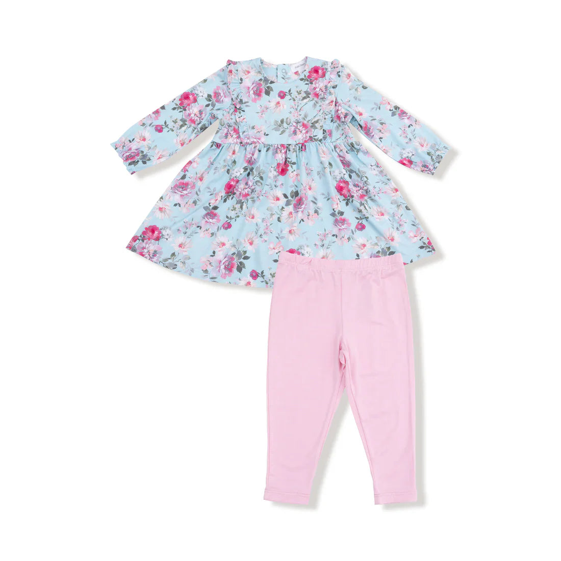 Charlotte Floral Ruffle Dress & Legging - Select Size