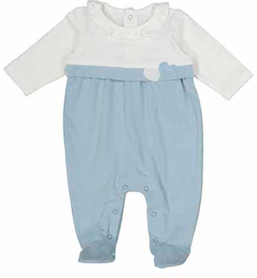 Crystal Blue Girl's Long Sleeve Onesie - Select Size