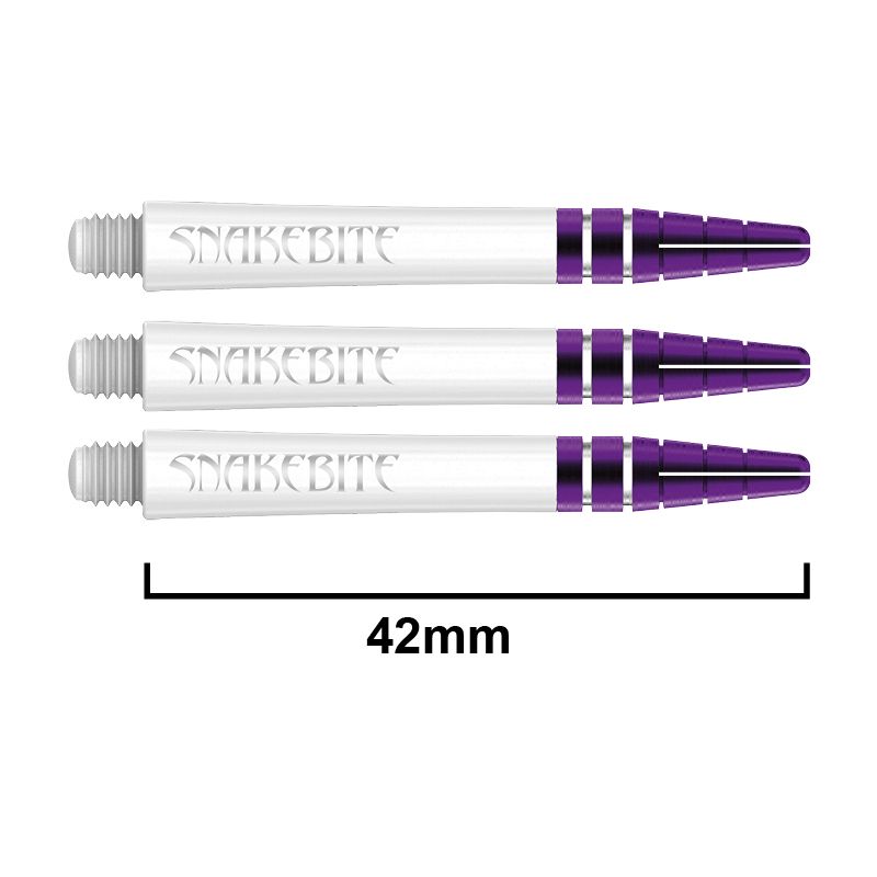 RED DRAGON - Peter Wright "Snakebite" Nitrotech Shafts - White and Purple - Medium