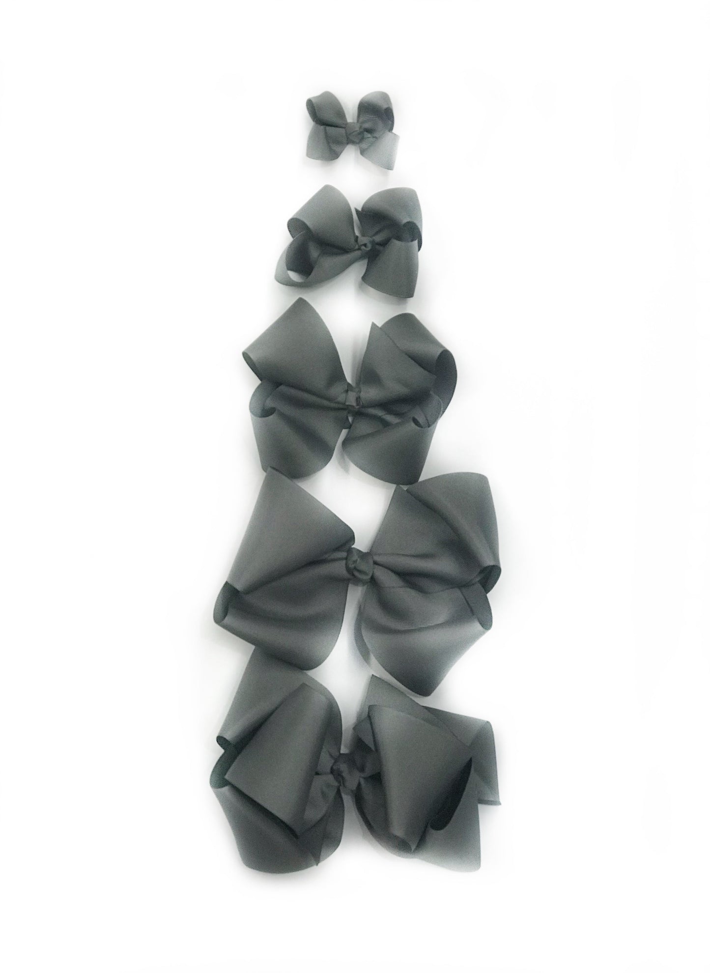Grey Hair Bow - Choose Size (3â-8â)