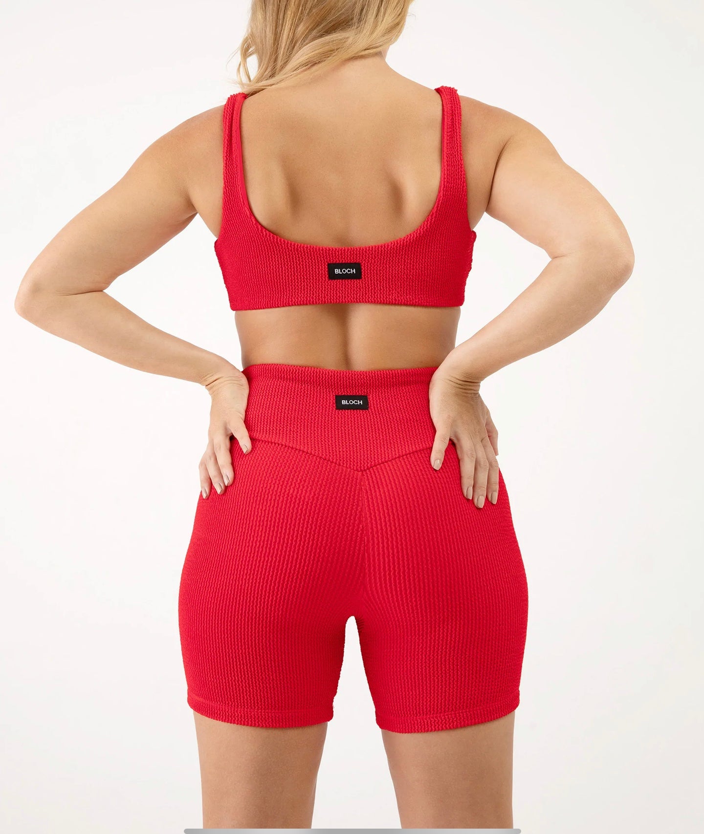 DBP222 - Ladies Crimson High Waisted 5â Biker Shorts - Select Size