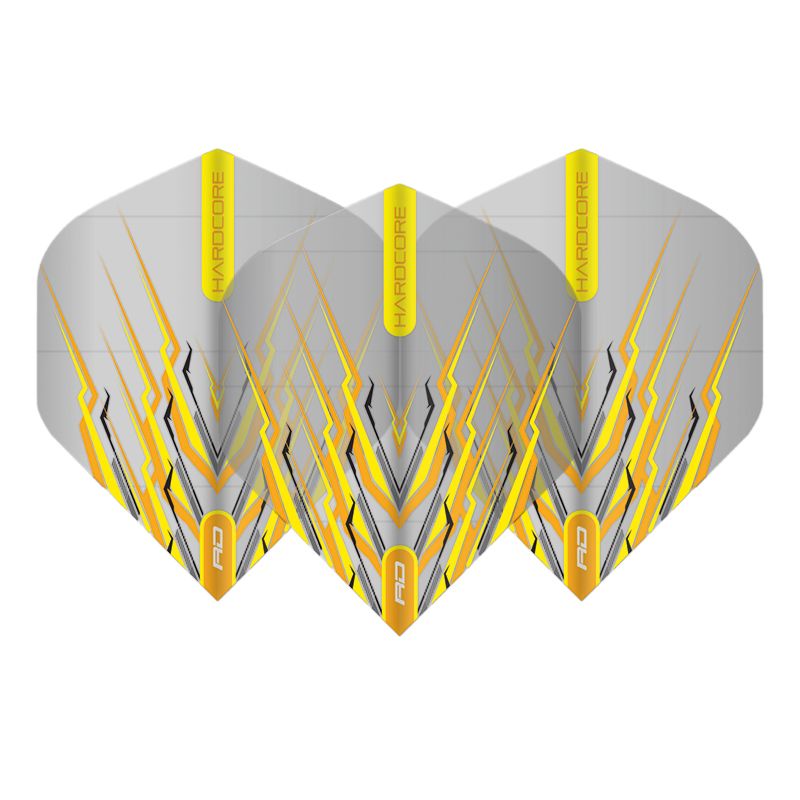 RED DRAGON - Hardcore Yellow Mohawk Dart Flights