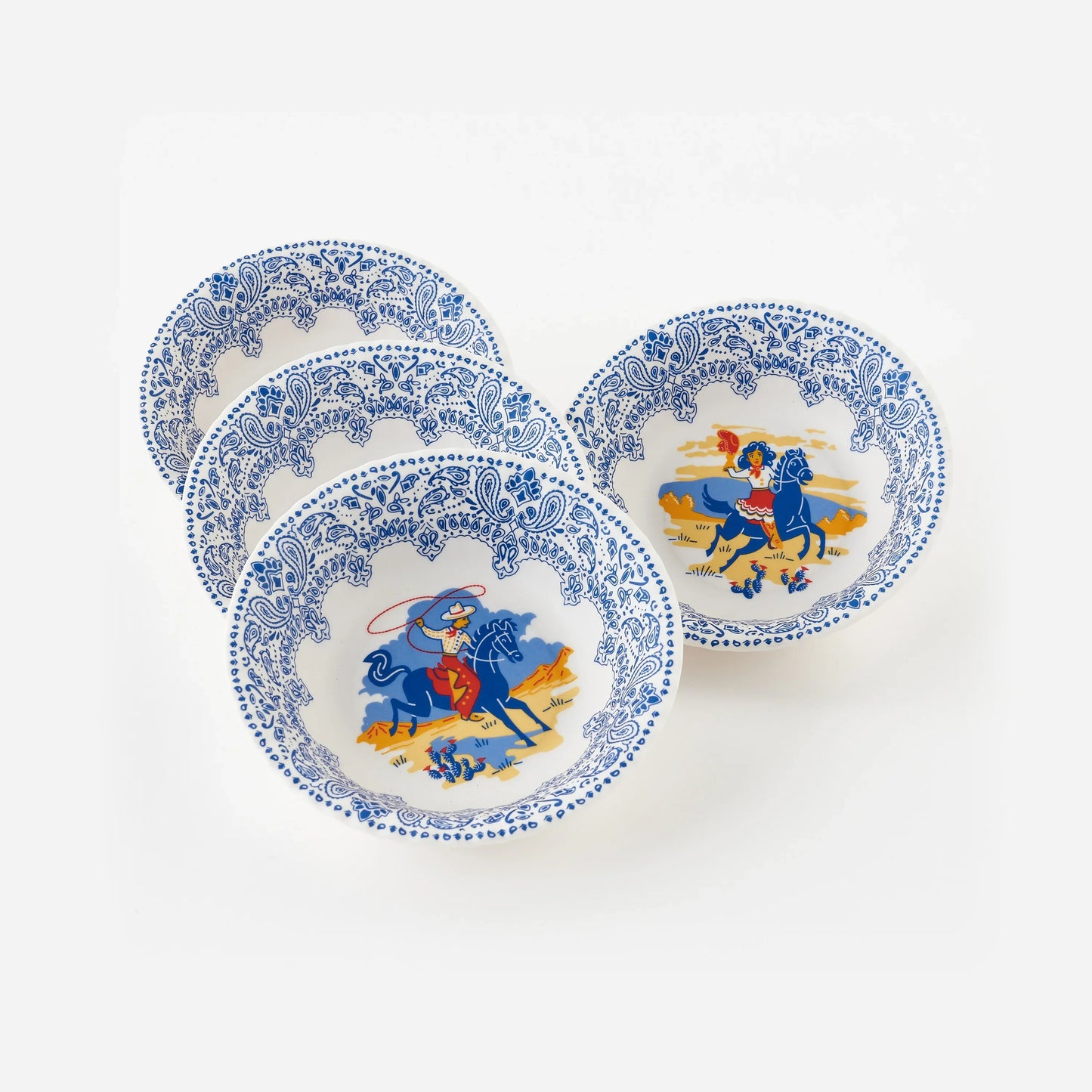 Cowboy and Cowgirl "Paper" Bowl