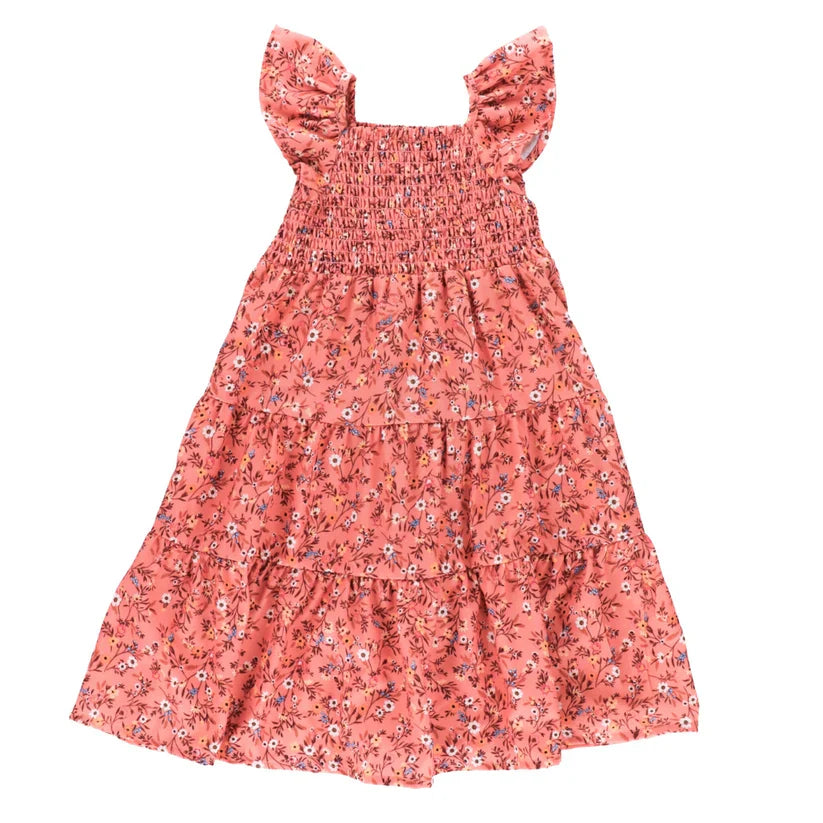 Floral Flutter Sleeve Dress