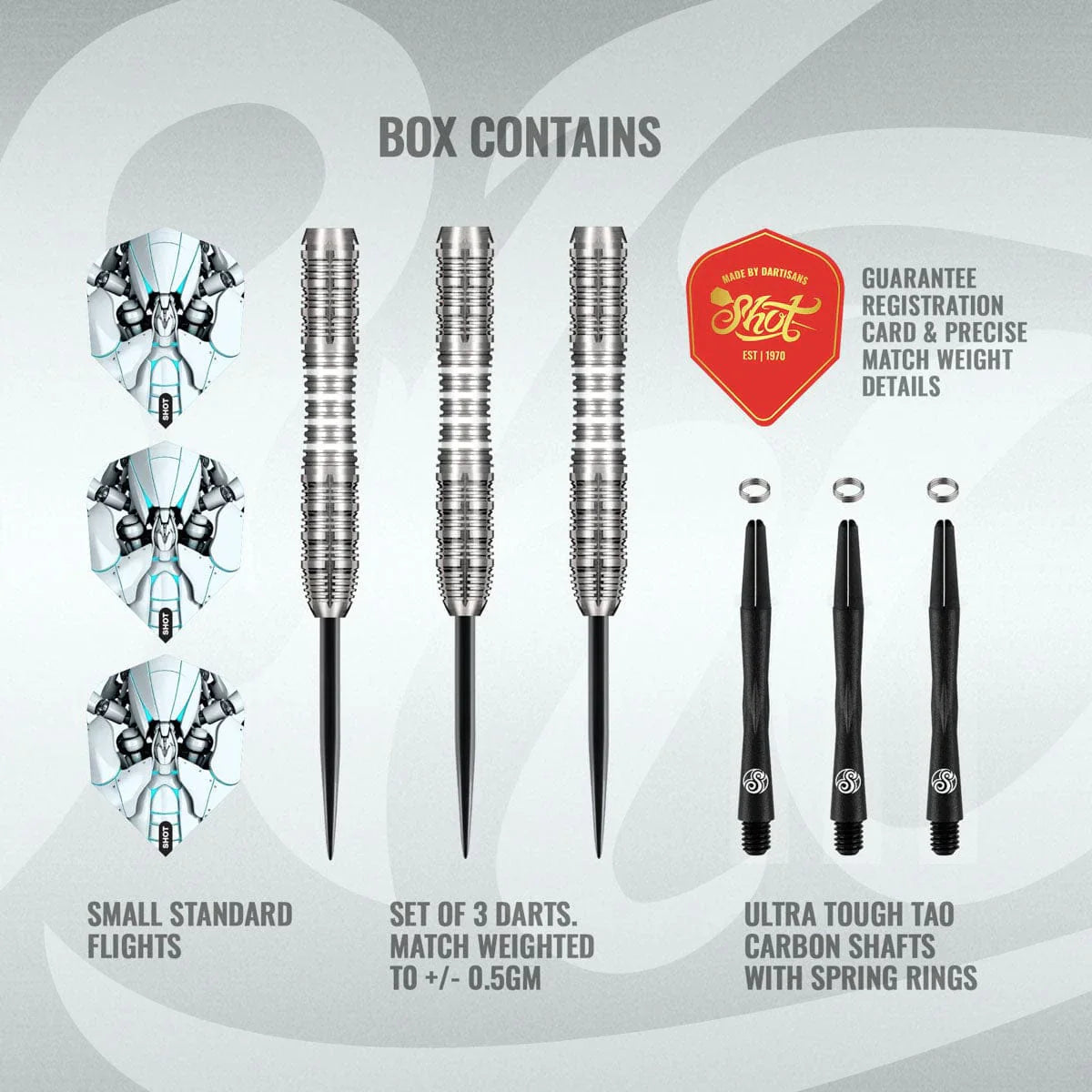 SHOT - 24g - AI Scorpula - 90% Tungsten - Steel Tip Darts Set