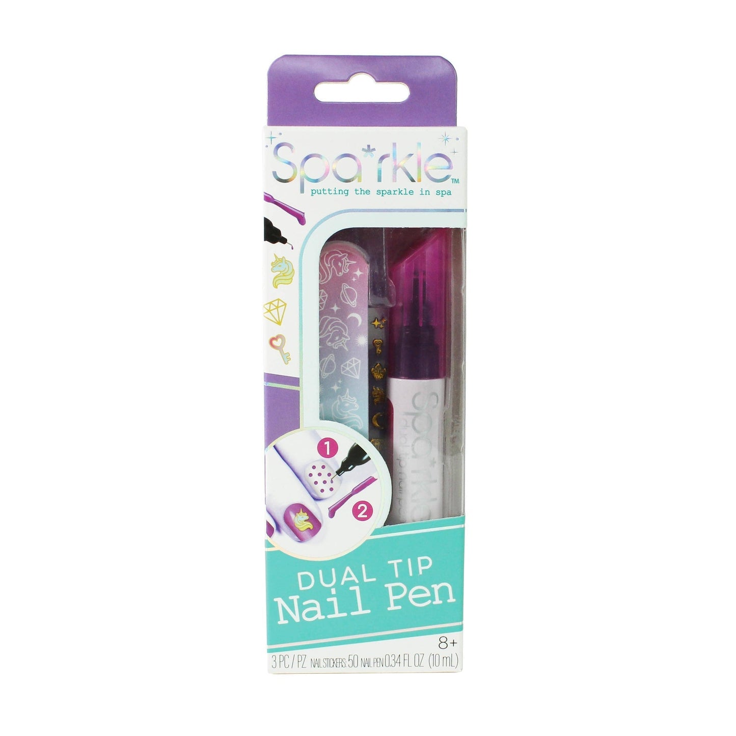 Dual-Tip Nail Pen - Select Color