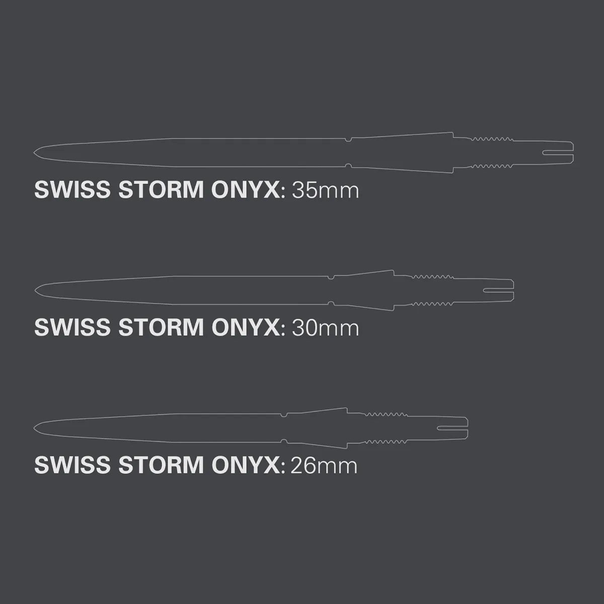 TARGET - Swiss Storm Onyx Points 26mm / 30mm / 35mm