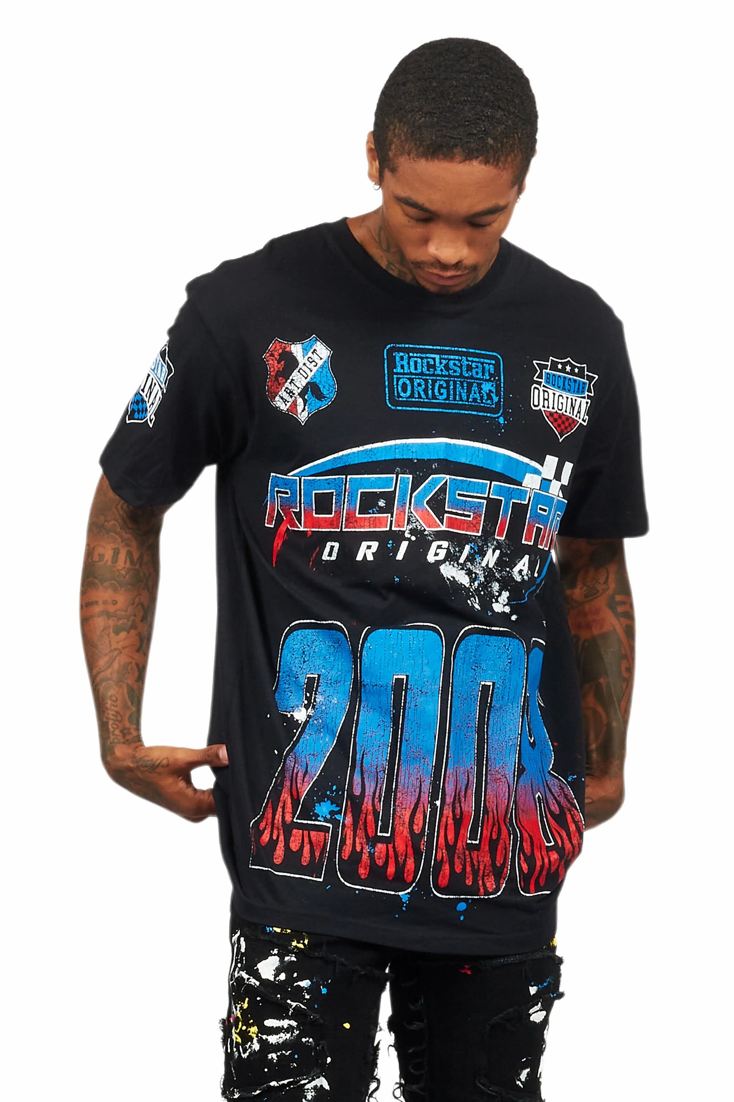 Amos Black/Multi Graphic T-Shirt