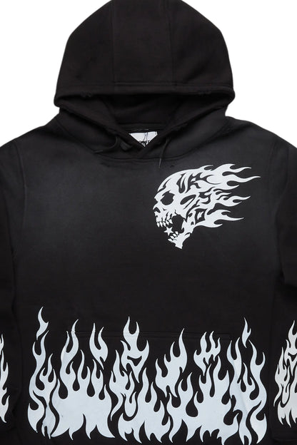 Arais Black Oversized Hoodie