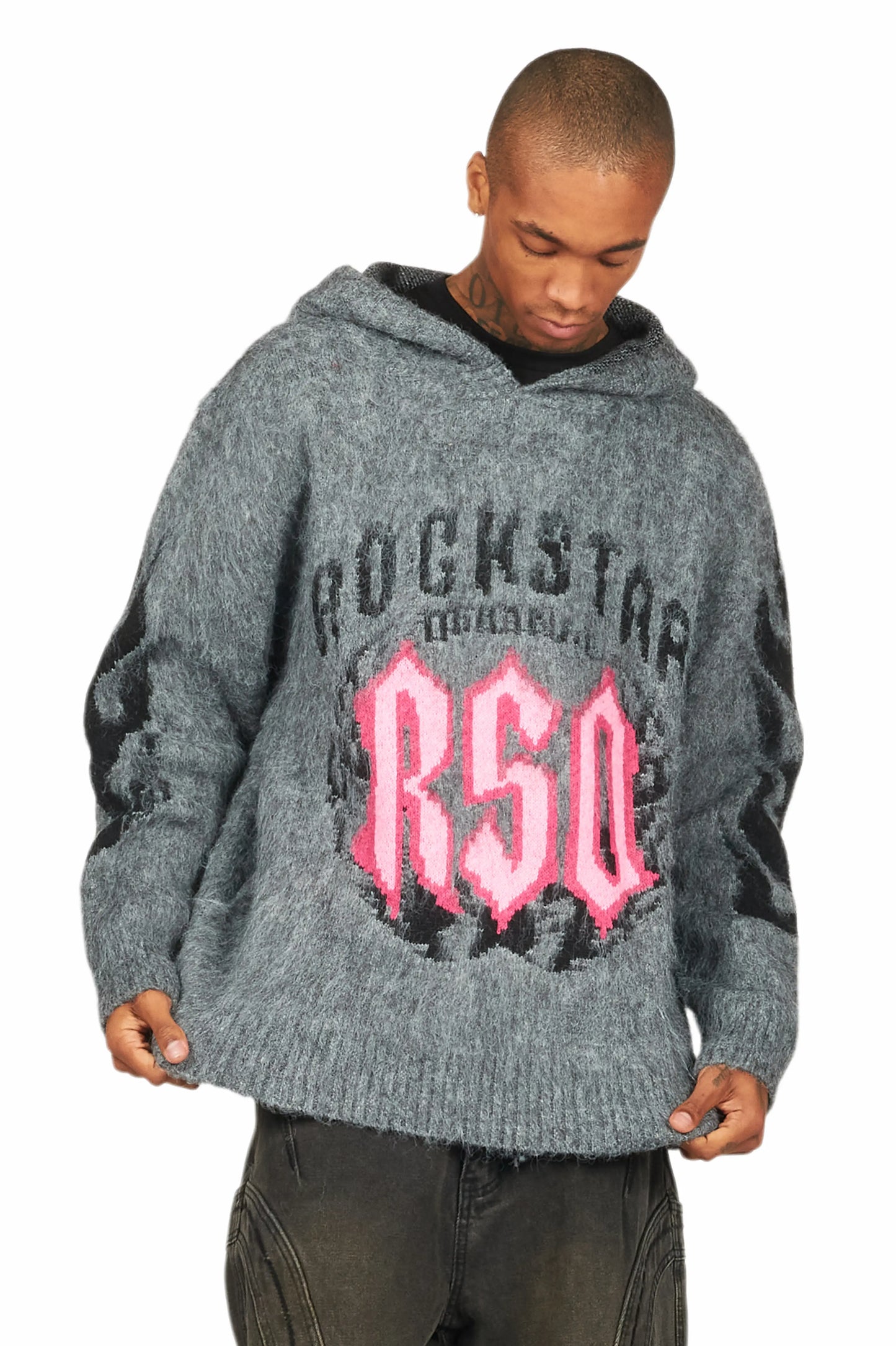 Boaz Heather Grey Graphic Hoodie