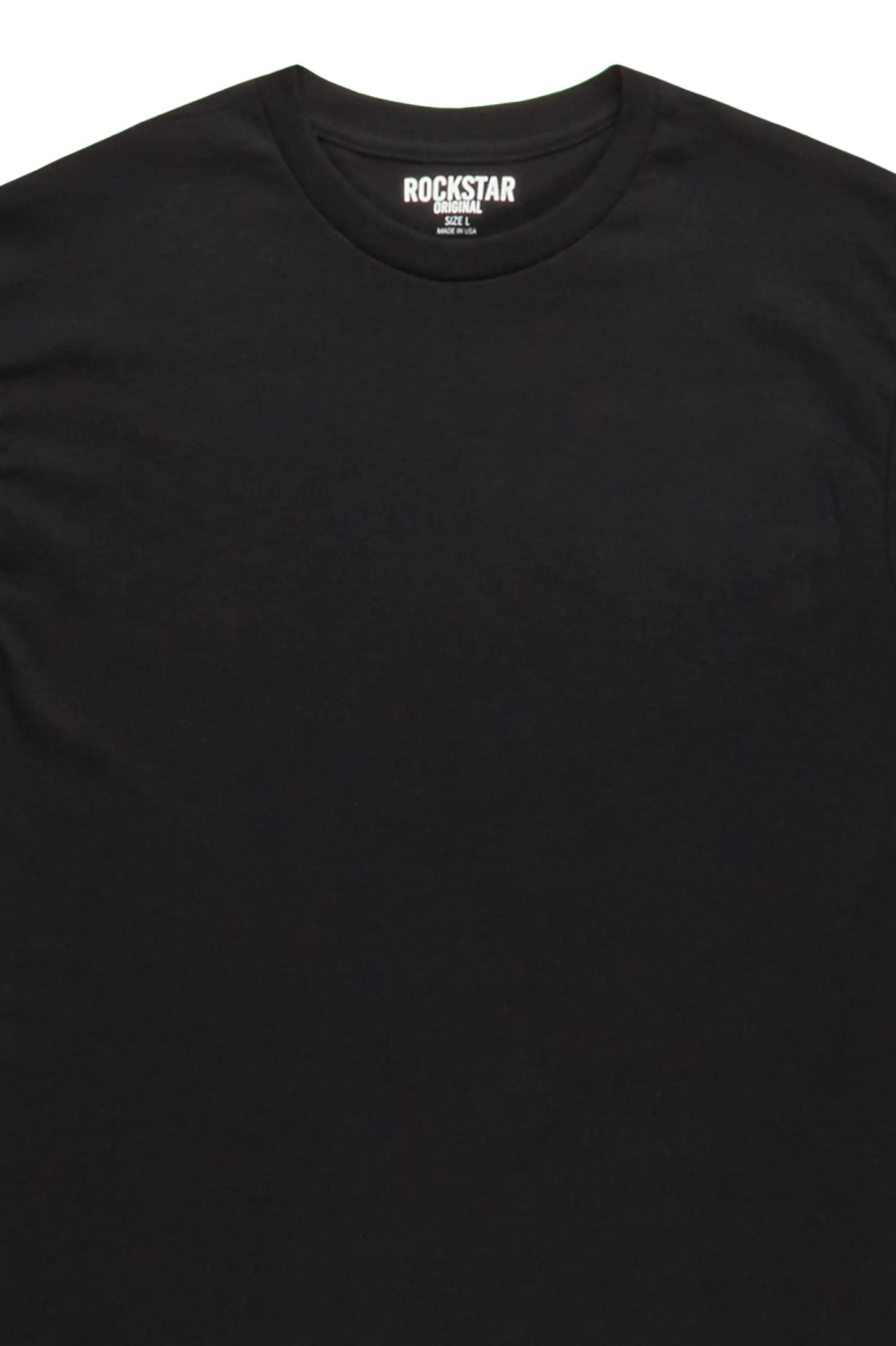 Basic Rockstar Black 2 Pack Plain T-Shirts