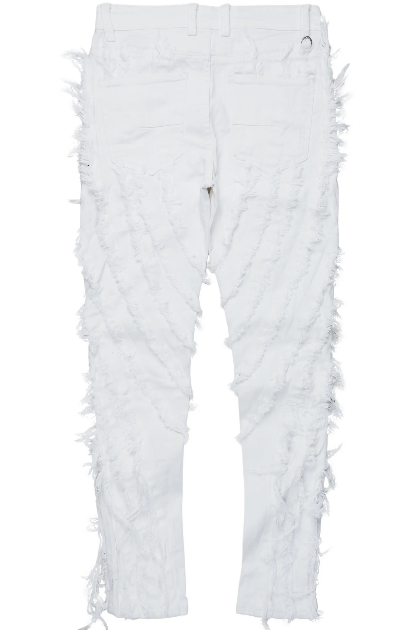 Achilles White Raw Edge Skinny Fit Jean