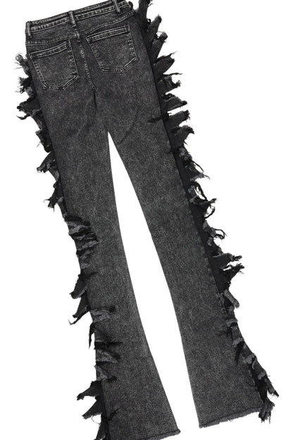 Avona White/Black T-Shirt/Super Stacked Jean Set