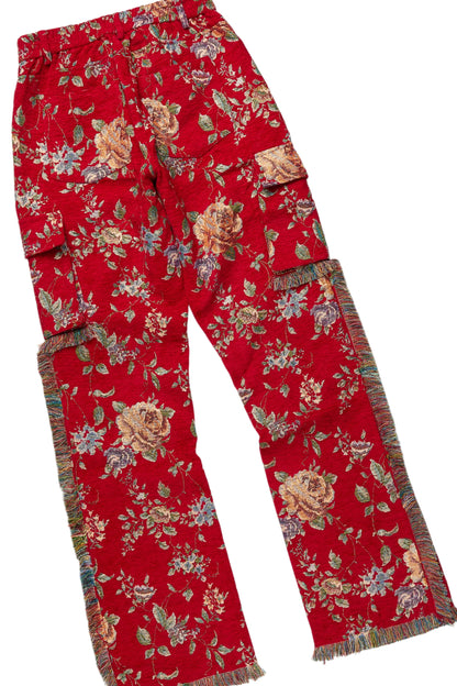 Arsenia Beige/Red Hoodie & Pant Set