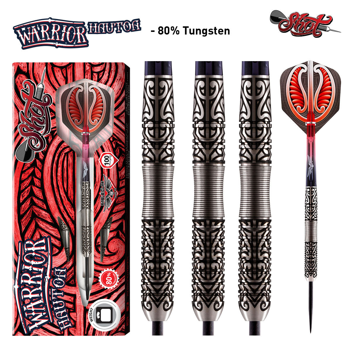 SHOT Warrior Hautoa Darts - 80% Tungsten - 24g