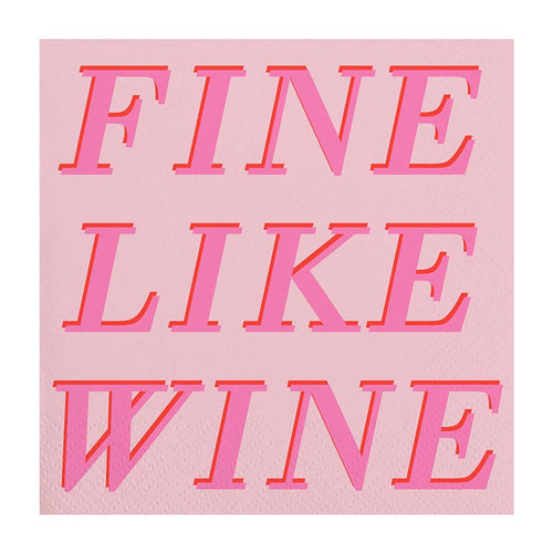 Fine Like Wine - Beverage Napkins