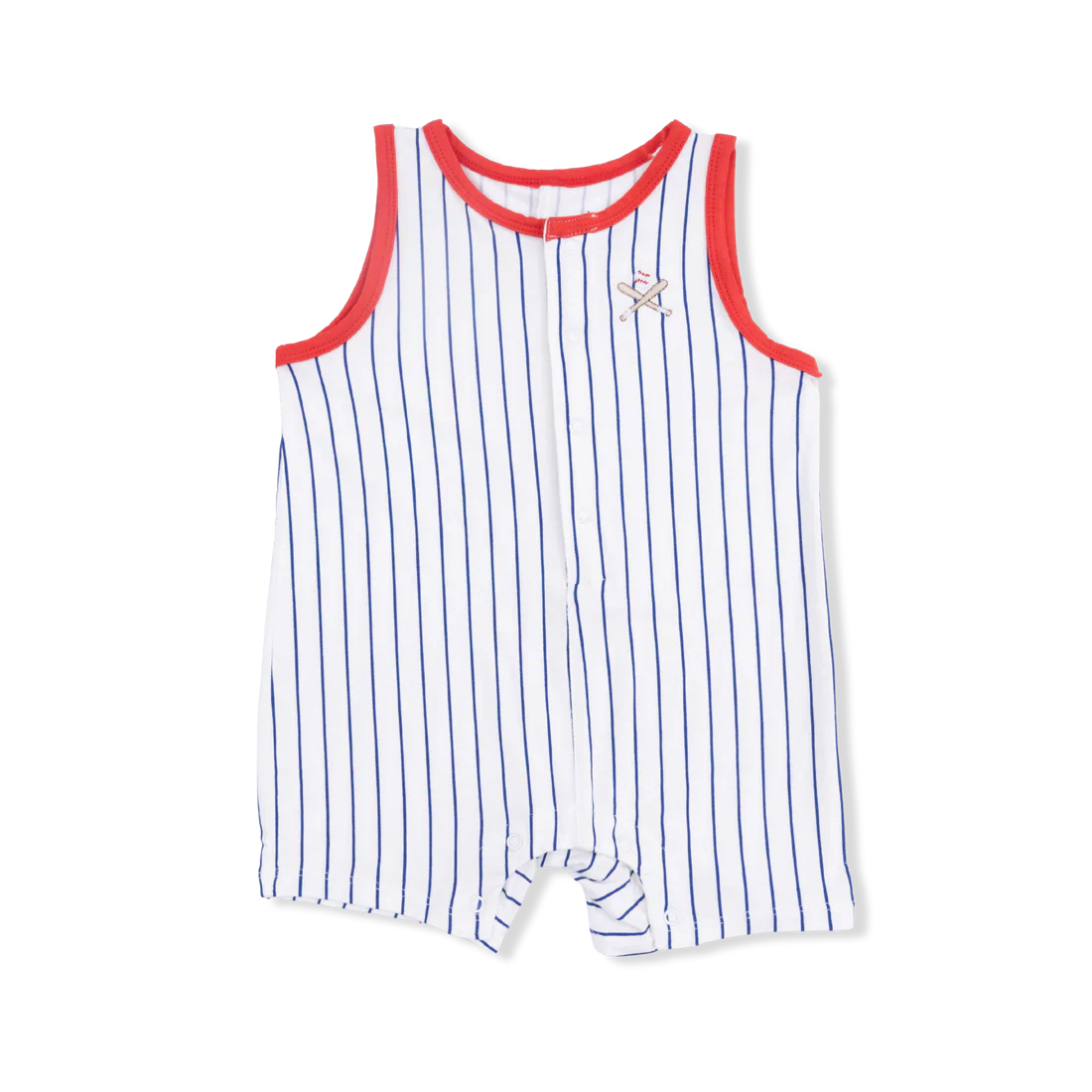 Baseball Stripe Shortie Romper