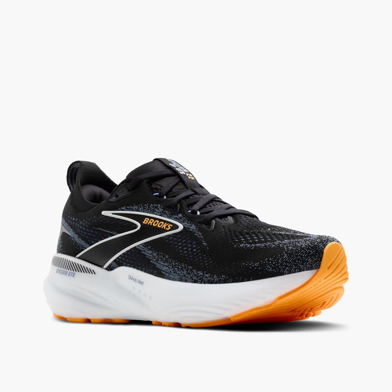 Brooks Men's Glycerin GTS 22 (Wide) - Black/Country Blue/Orange Pop