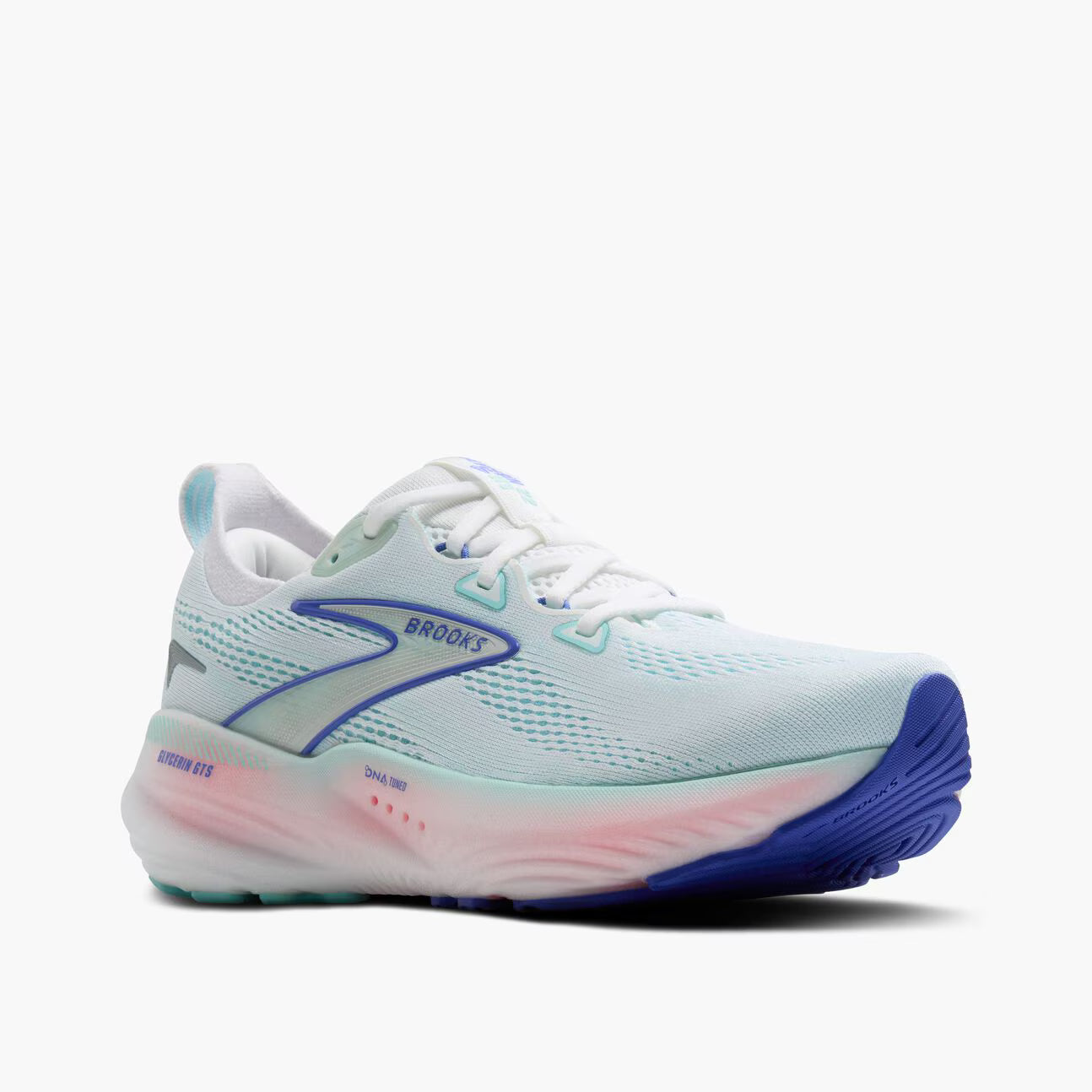 Brooks Women's Glycerin GTS 22 - White/Limpet Shell/Amparo Blue