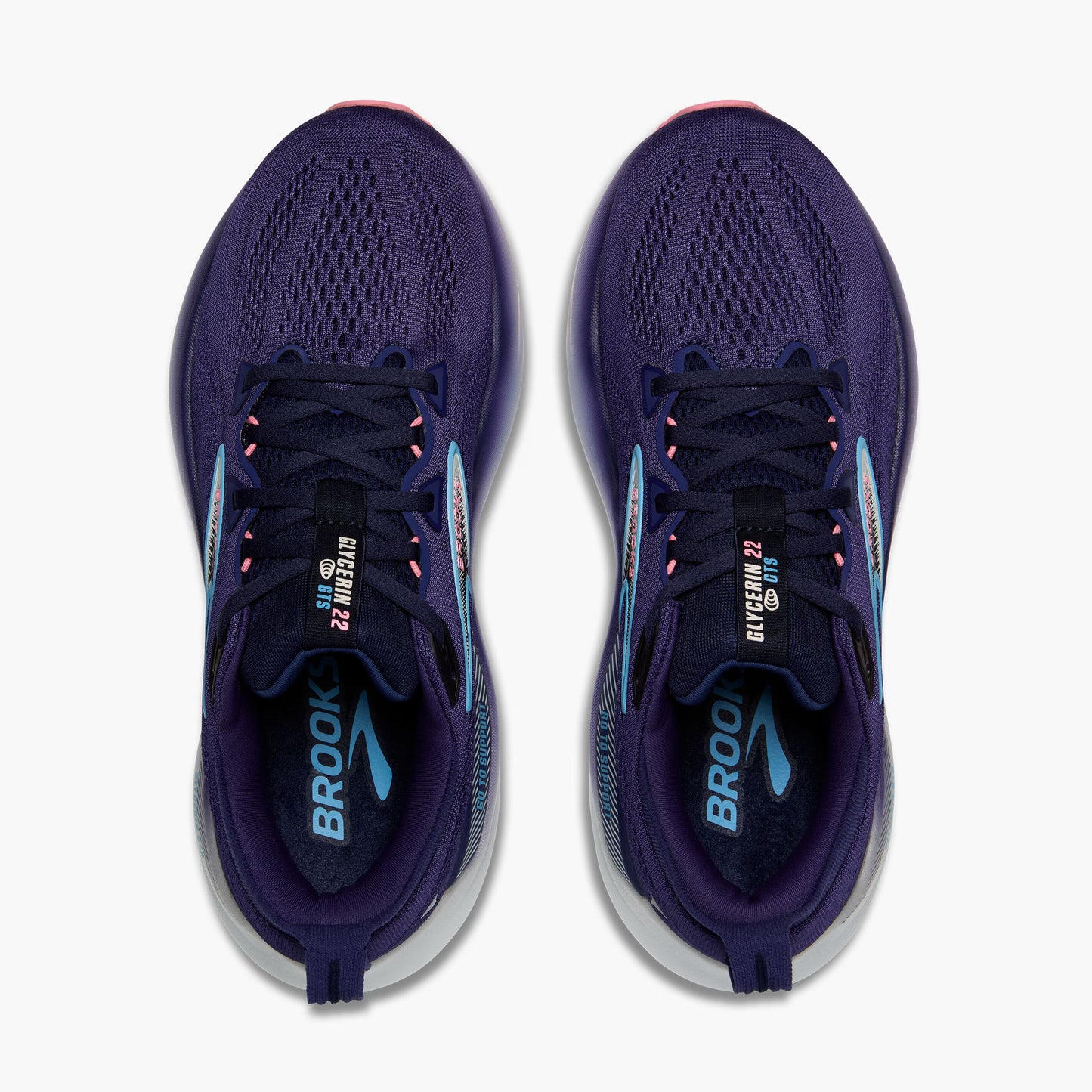 Brooks Womens Glycerin GTS 22 Extra Wide - Blue Ribbon/Peacoat/Dianthus (1204352E429)