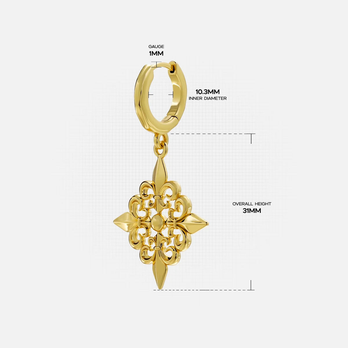 FLEUR-DE-LIS ELEGANCE EARRINGS