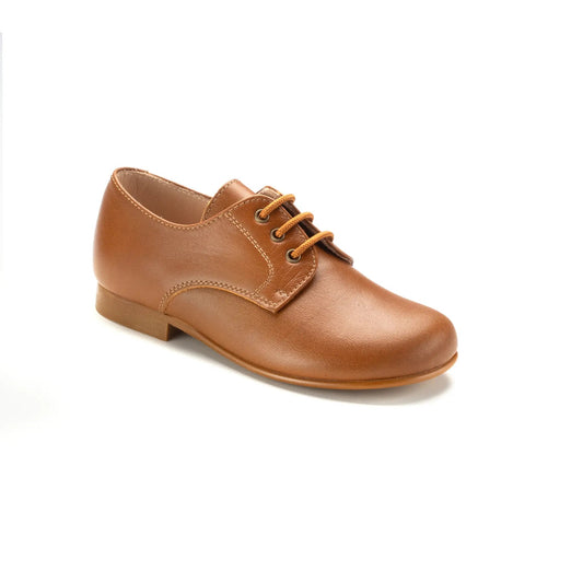 146 - Tan Leather Boys Lace Dress Shoe