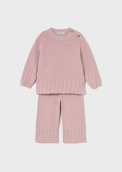 Crystal Pink Knit Sweater & Pant Set - Select Size