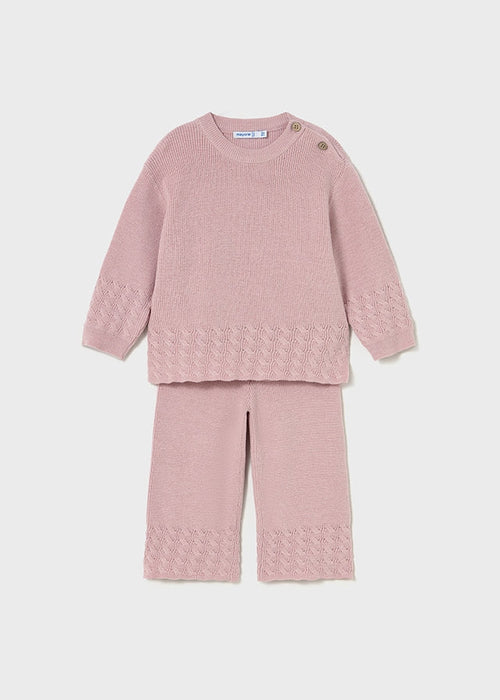 Crystal Pink Knit Sweater & Pant Set - Select Size