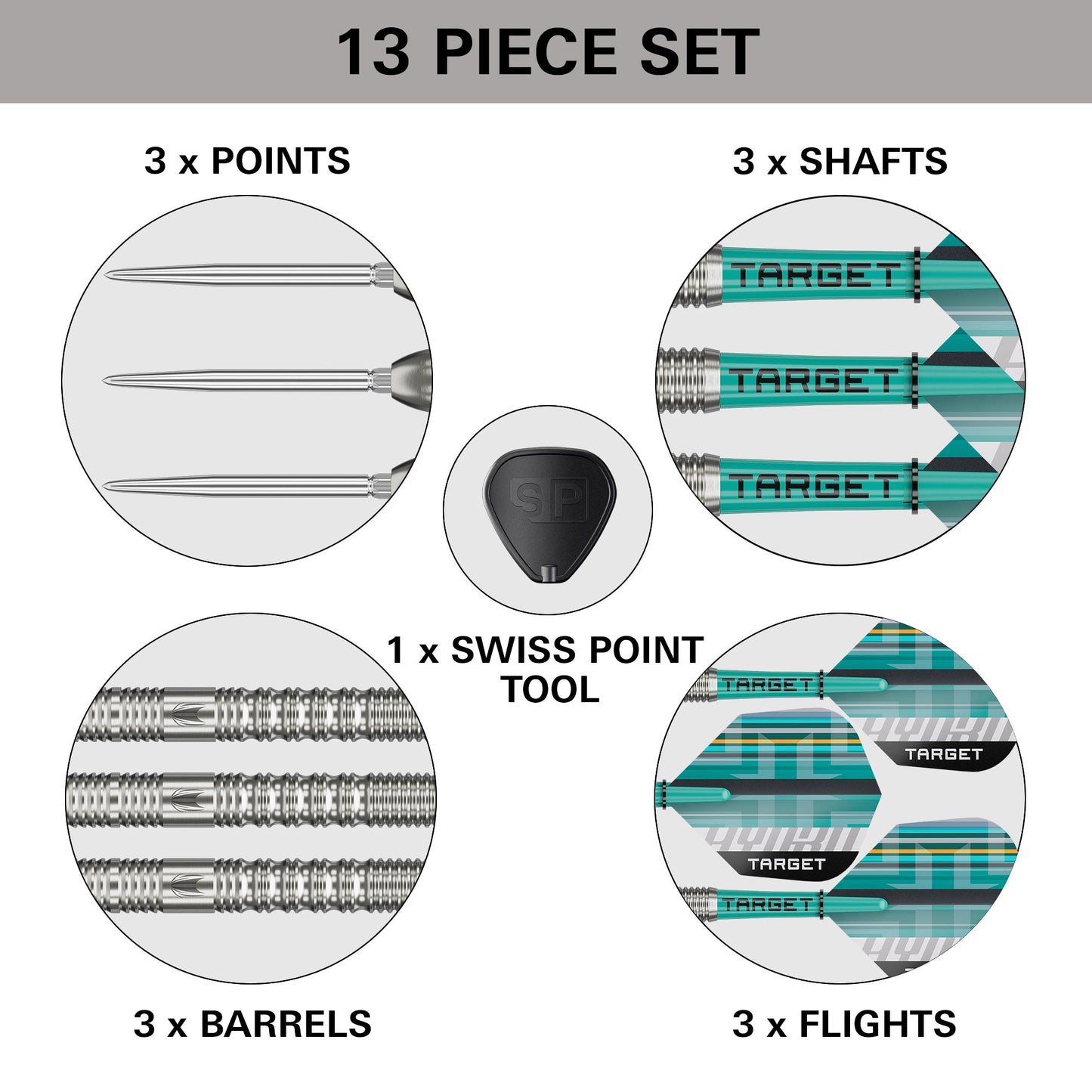 TARGET - 23g - Hydro SP 01 - Steel Tip Swiss Point - 90% Tungsten Darts