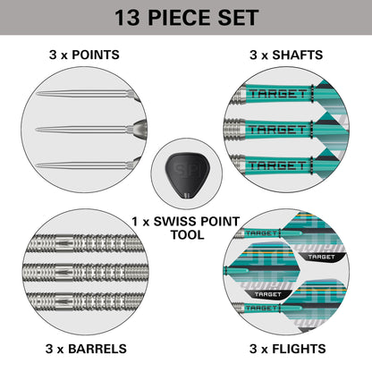 TARGET - 24g - Hydro SP 01 - Steel Tip Swiss Point - 90% Tungsten Darts
