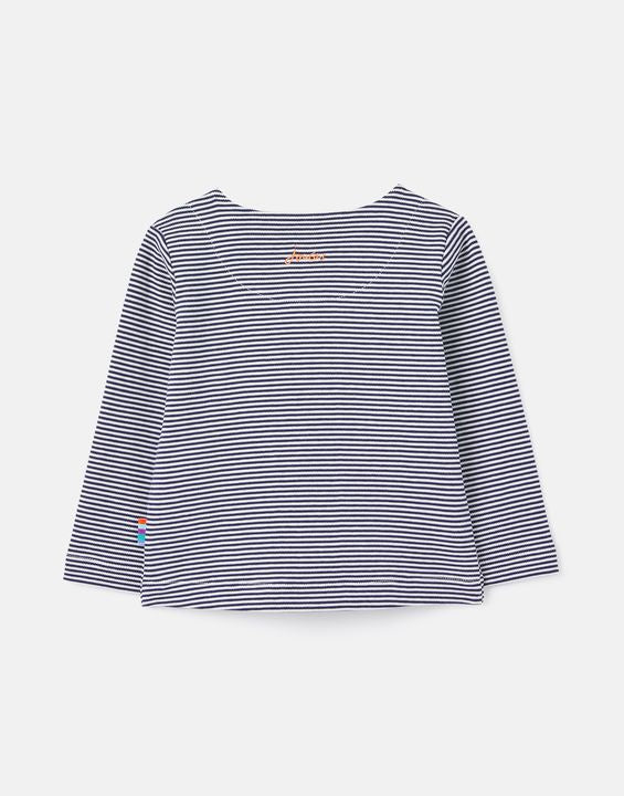 Gruffalo Harriet Organically Grown Cotton Appliqueâ Stripe Top  - Select Size