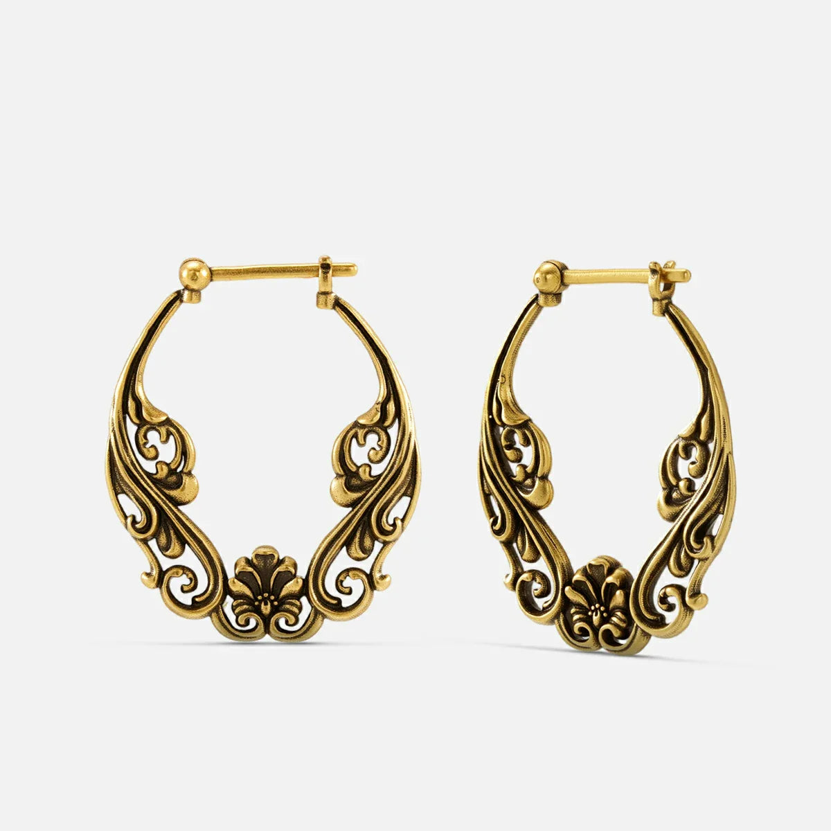 FLORAL SCROLL EARRINGS
