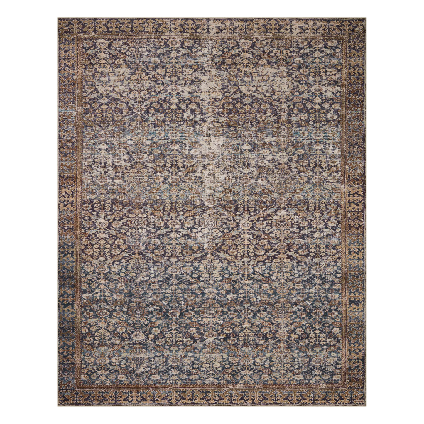 Amber Lewis x Loloi Georgie Denim / Spice Rug