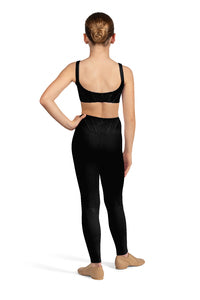 CP5238 - Girls Black Paneled Waist Legging - Select Size