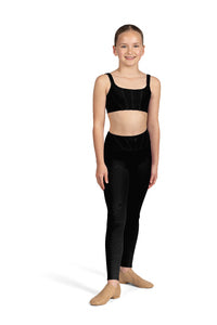CP5238 - Girls Black Paneled Waist Legging - Select Size