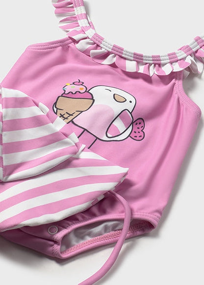 Baby Chick Bathing Suit w/Hat- Select Size