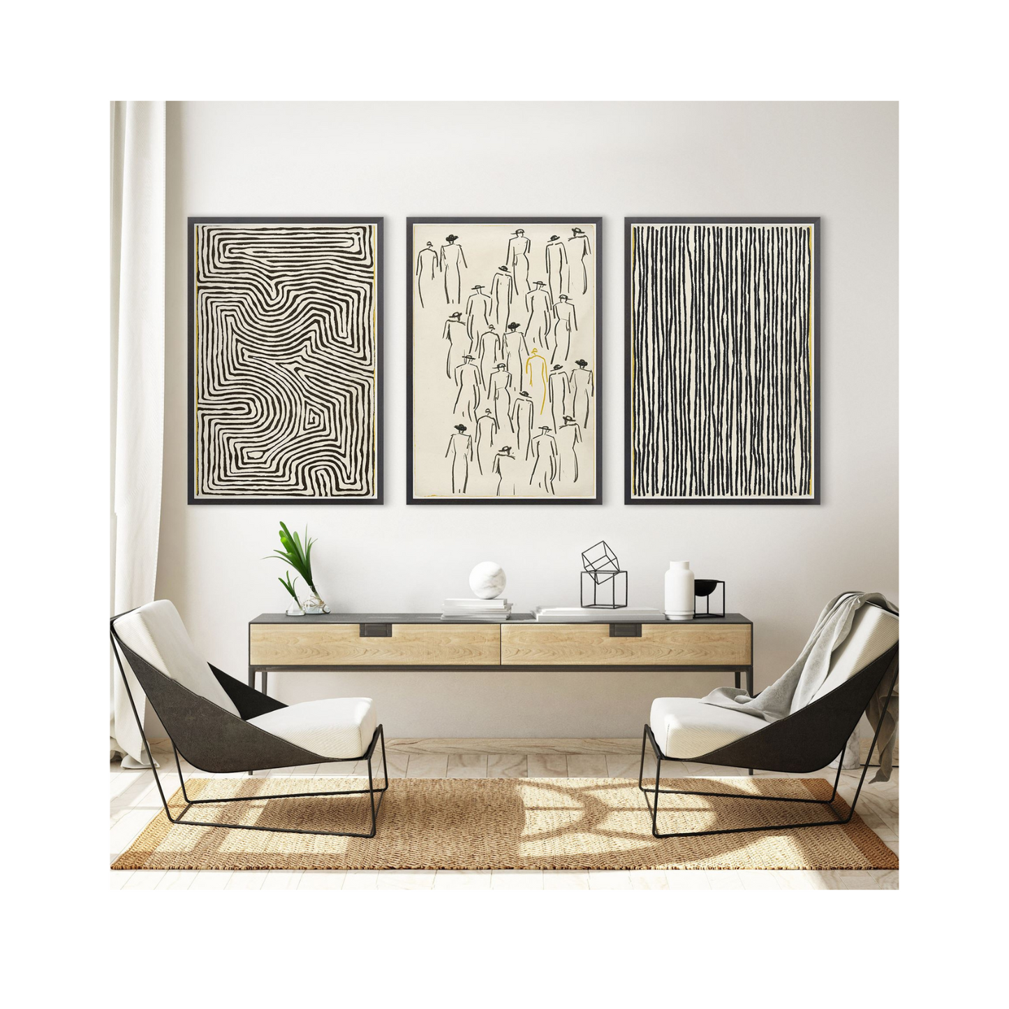 "Man Amongst Friends" Framed Art Print
