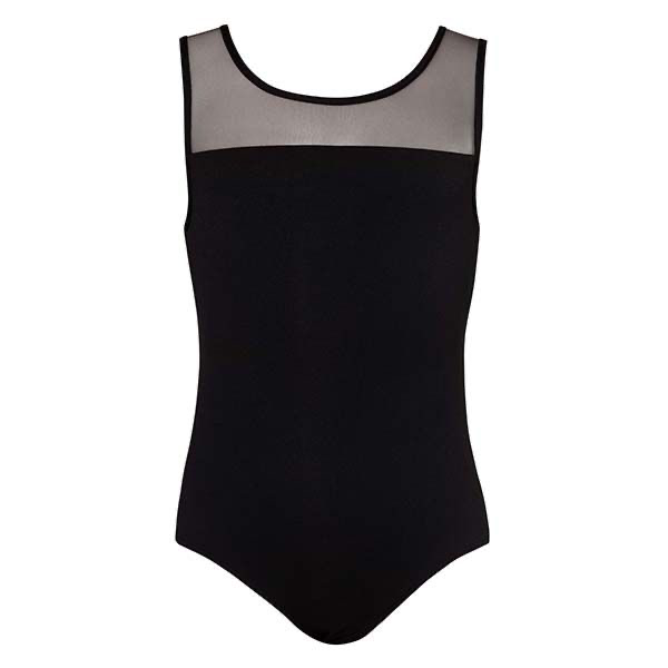 Abby Girls Black Mesh Leotard - Select Size