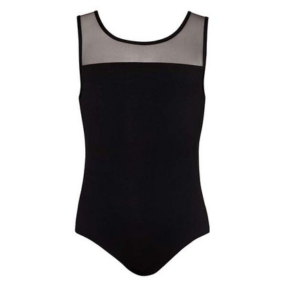 Abby Girls Black Mesh Leotard - Select Size