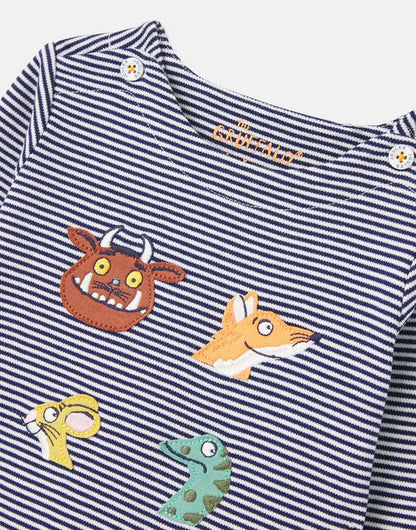Gruffalo Harriet Organically Grown Cotton Appliqueâ Stripe Top  - Select Size