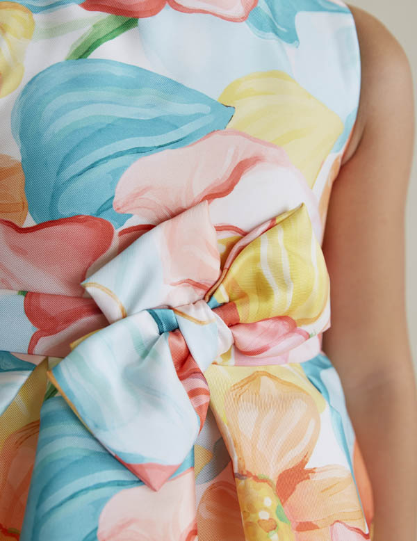 Floral Mikado Print Dress - Select Size