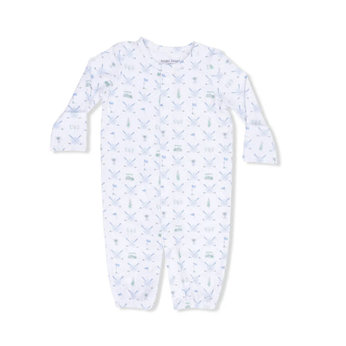 Golf Trellis Blue Convertible Gown 0-3M