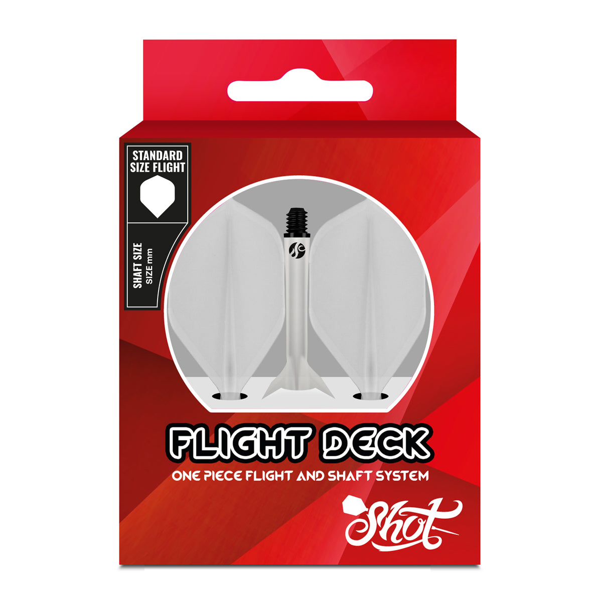 SHOT - FLIGHT DECK - ONE PIECE Dart and Flight System - CLEAR