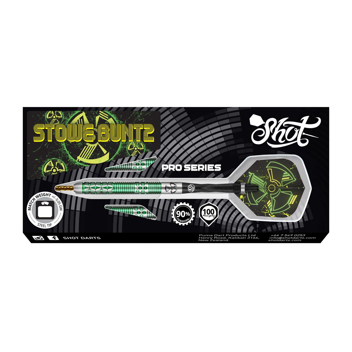 SHOT - STOWE BUNTZ V2 Dart Set - 90% Tungsten - 23g