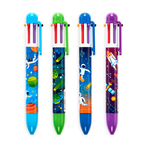 Astronaut 6 Color Click Pens - 4 Styles To Choose.