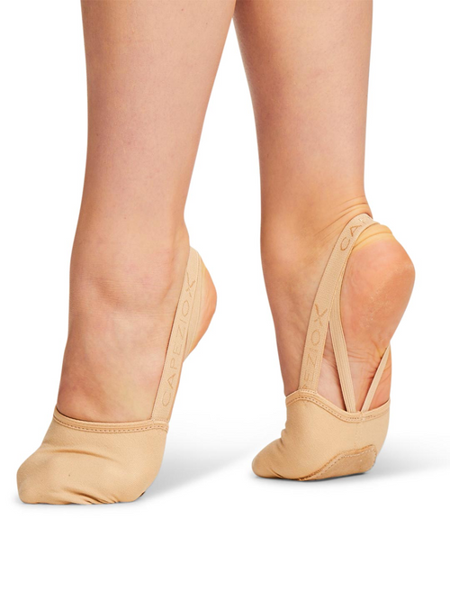 H064W Nude Canvas Pirouette Half Sole Shoe - Select Size