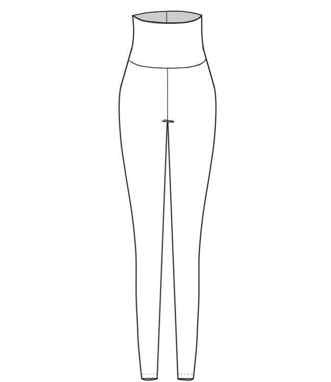 Black High Waisted Dry-Flex Ladies Ankle Legging - Select Size