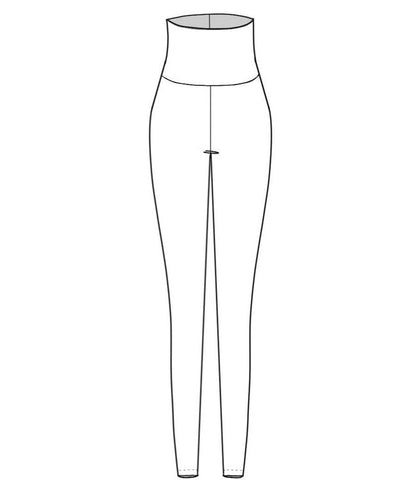Black High Waisted Dry-Flex Ladies Ankle Legging - Select Size